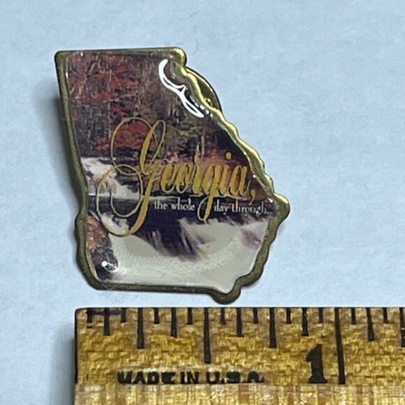 VTG Georgia The Whole Day Through 1996 Limited Edition Glossy Lapel Hat Pin - Picture 9 of 9